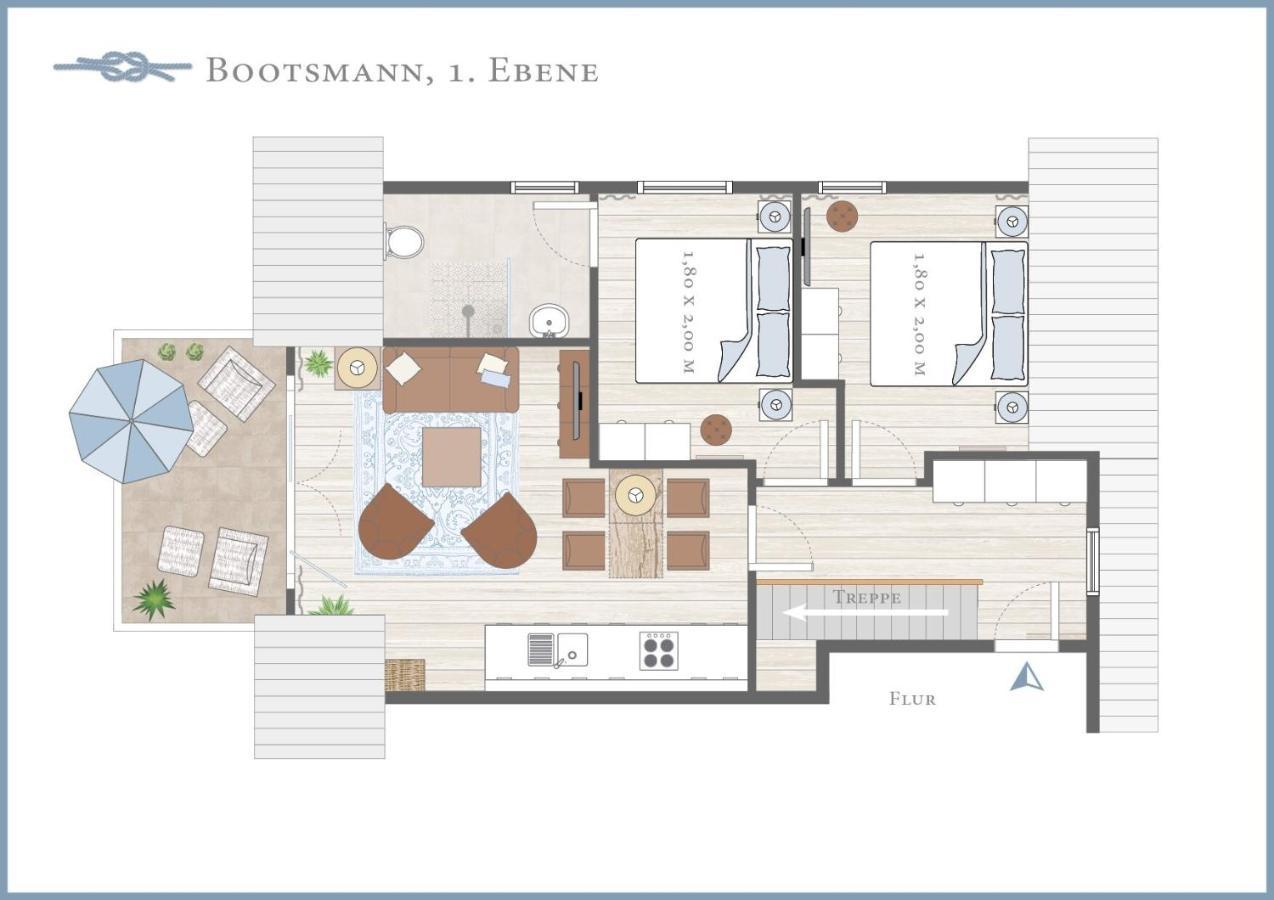 Ferienwohnung Bootsmann Langeoog Zewnętrze zdjęcie
